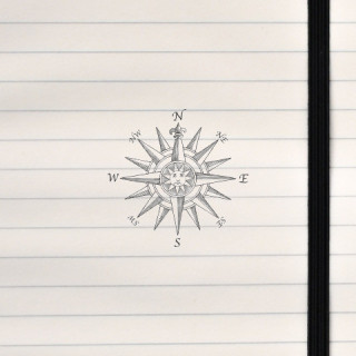 A compass rose.