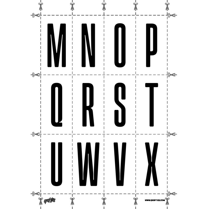 Alphabet of the Tallica font.