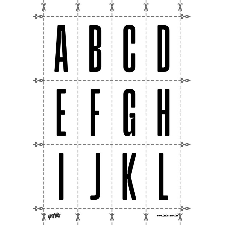 Alphabet of the Tallica font.