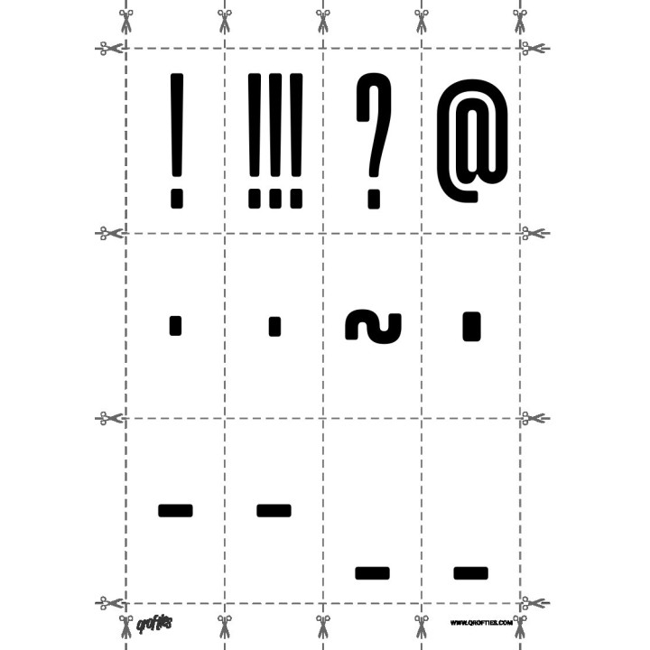 Alphabet of the Tallica font.
