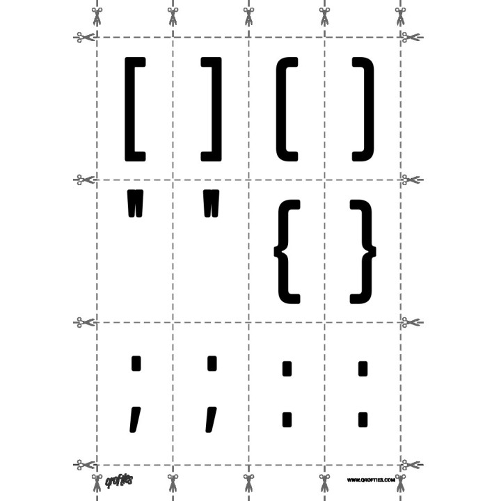 Alphabet of the Tallica font.