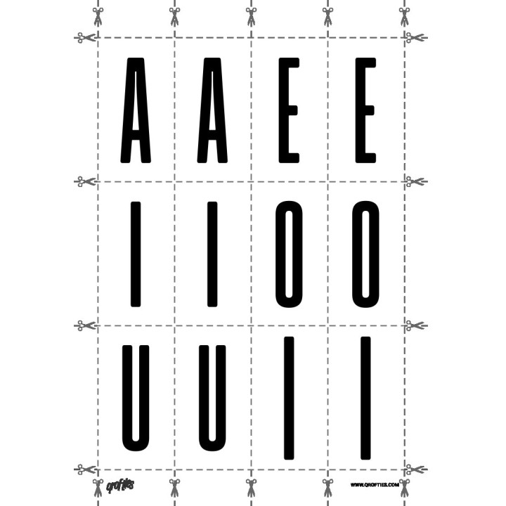Alphabet of the Tallica font.