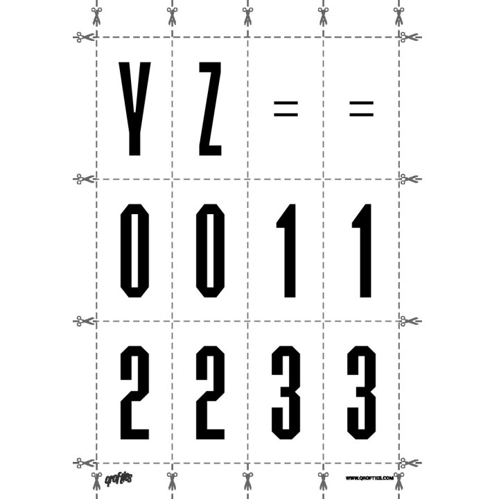 Alphabet of the Marti font.