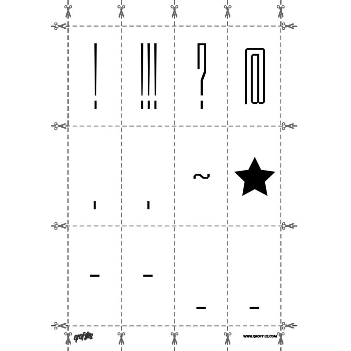 Alphabet of the Marti font.