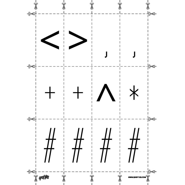 Alphabet of the Marti font.