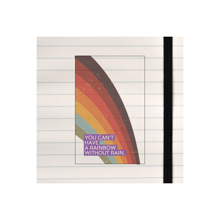 Motiviational rainbow illustration.