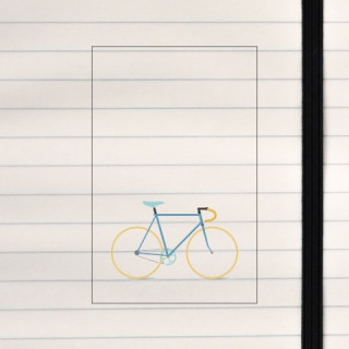 Illustration of a colored race bicycle.