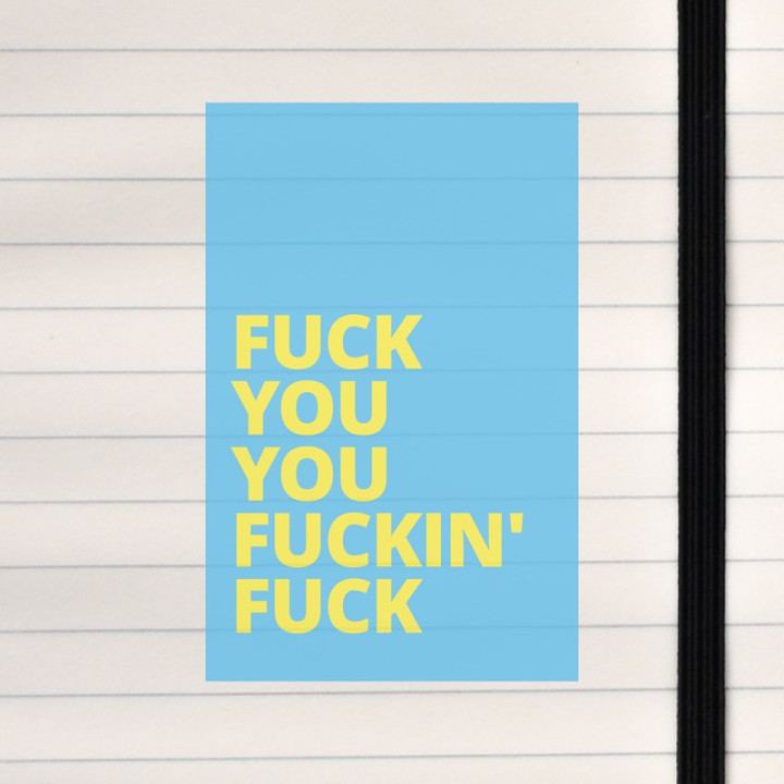 A fuckin' motivational sentence